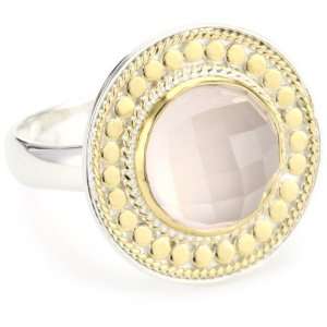Anna Beck Designs Gili Rose Quartz Disk Ring, Size 8