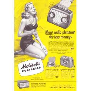   Radio 48L11 Blonde on Beach Original Vintage Print Ad 
