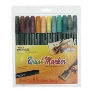   Brush Markers   Victorian   12 Colors per Packaged Set