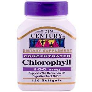  21st Century Chlorophyll 100 Mg Softgels, 120 Count 