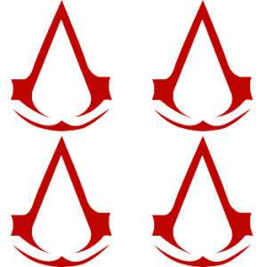 PACK OF 4 Assassins Creed Logo Decal/Sticker game  