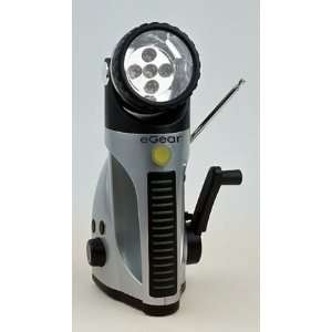   Powered Hand Crank Led Flashlight/lantern with Fm Radio Electronics