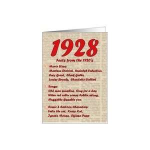  1928 FUN FACTS   BIRTHDAY newspaper print nostaligia year 