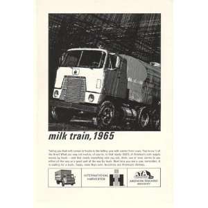  1965 IH International Harvester Milk Truck Print Ad (17057 