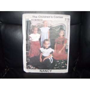  The Childrens Corner (NANCY) Pattern #219 SIZE 6 7 8 10 