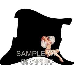  Pin Up Girl Billowed Sleeves BK Graphical 5210 Pickguard 