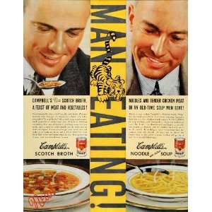 1936 Ad Campbells Noodle Chicken Soup Scotch Broth Can 