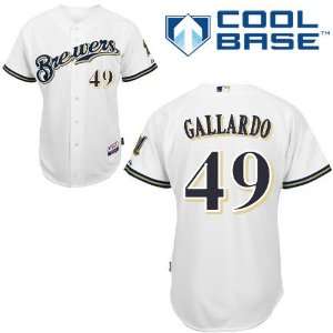 Yovani Gallardo Milwaukee Brewers Authentic Home Cool Base Jersey By 