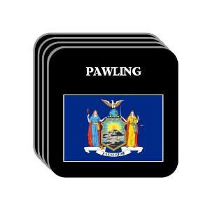 US State Flag   PAWLING, New York (NY) Set of 4 Mini Mousepad Coasters