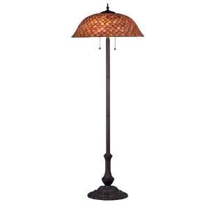  64H Tiffany Fishscale Floor Lamp