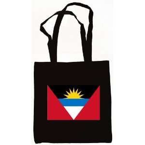  Antigua & Barbuda Flag Canvas Tote Bag Black Everything 