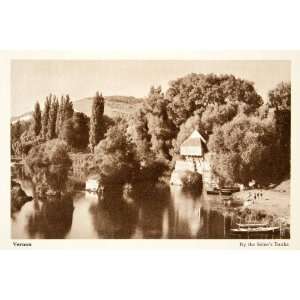  1950 Photogravure Normandy France Seine Banks Mill Vernon 