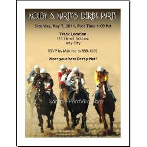 Kentucky Derby The Race Is On Party Invitation