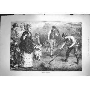  1871 Agriculture Scythe Preparing Croquet Sport