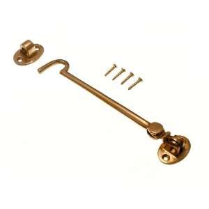  CABIN HOOK AND EYE 150MM 6 INCH SOLID POLISHED BRASS WITH 