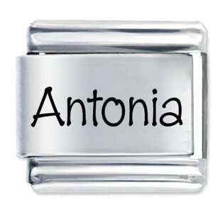  Name Antonia Gift Laser Italian Charm Pugster Jewelry