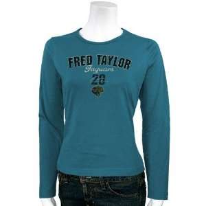 Jacksonville Jaguars #20 Fred Taylor Ladies Teal Pure 
