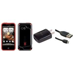  OEM Verizon HTC Droid Incredible Black Red Speck Case with 