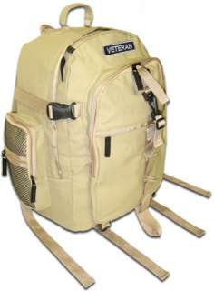 VETERAN Backpack Bag Vietnam War Iraq Vet w/Patch 15T  
