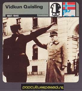 VIDKUN QUISLING Norway Fascist Leader WW2 PICTURE CARD  