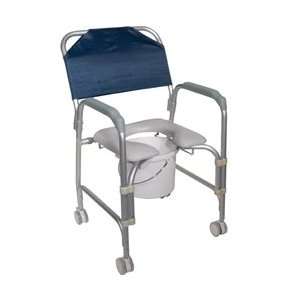 Drive Medical Portable Shower Chair Commode with Wheels 