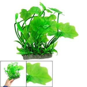   Green Plastic Lobed Leaves Plant Cluster Ornament
