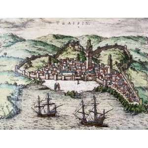 Tzafflincivitates Orbis Terrarum by Georgius Braun 22.00X16.75. Art 