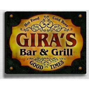  Giras Bar & Grill 14 x 11 Collectible Stretched 