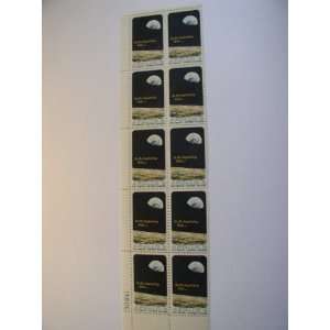 Us Postage Stamps, 1969, Apollo 8 Mission, S# 1371, Plate Block of 10 