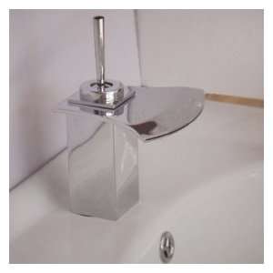    ship Single Handle Chrome Centerset Waterfall Bathroom Sink Faucet