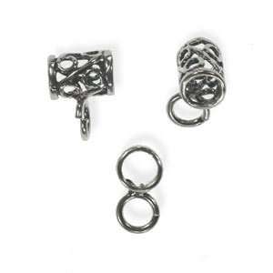  Filigree Cylinder Bale Sterling Silver Bail 6mm (Qty3 