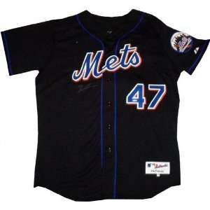  Tom Glavine New York Mets Autographed Authentic Black Mets 
