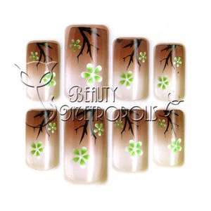   Branch French Tip Glue/Stick/Press On Artificial/False Nails Beauty