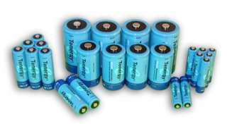 24pcs Tenergy Rechargeable Batteries (8AA/8AAA/4C/4D) 844949002028 
