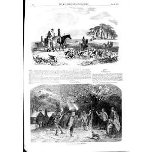   1851 HARE HUNTING SPORT SHOOTING APPLE TREE DEVONSHIRE