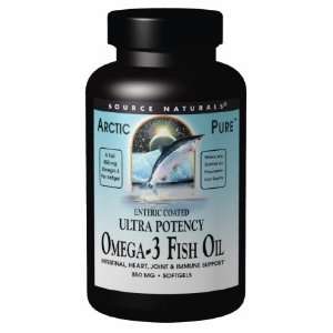   Omega 3 Fish Oil Enteric Coated 850 mg 30 Softgels   Source Naturals