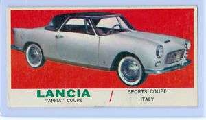 1961 Topps SPORTS CARS Lancia Appia Coupe #59 VG EX  