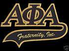 Alpha Phi Alpha 10 1/2 Letters Swoosh Logo Patch NEW