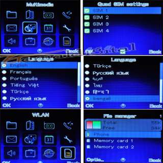   sim Quad sim TV Music Player mobile phone handset Two TF card slot S3