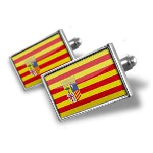  Cufflinks Aragon Flag region Spain   Hand Made Cuff 