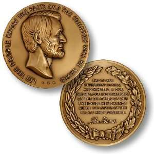  Lincoln Facts    Principles & Values Coin 
