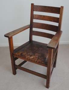 Mission Arts and Crafts Style Straight Chair  