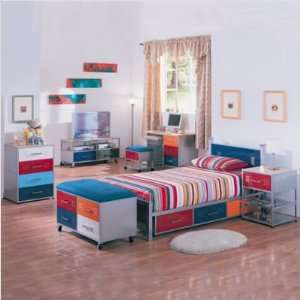  Wildon Home 7591Series Gridley Multi Colored Twin Bed Set 