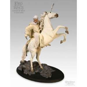  Lord of the Rings LOTR Gandalf on Shadowfax Horse Statue 