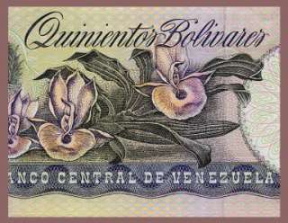 500 BOLIVARES Banknote VENEZUELA 1998 Bolivar   Cattleya ORCHID 