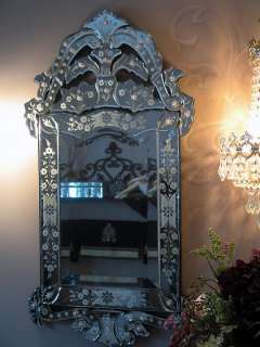 Art Deco~Paris Apt~Chic Intricate Venetian Glass Mirror  