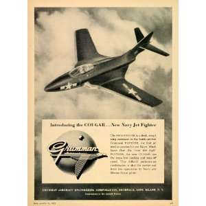   Navy Jet Fighter Grumman Aircraft   Original Print Ad