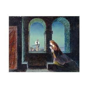  Guinevere by John Atkinson Grimshaw. size 20 inches width 