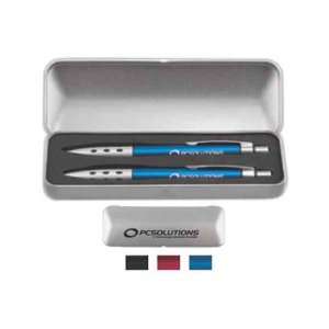  Designer   Designer pen and pencil gift set with brushed 