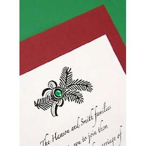  Holiday Invitations Kit Scarlet Red with Emerald Jewel 